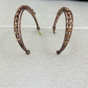 Cooper Rhinestone Hoop Earrings